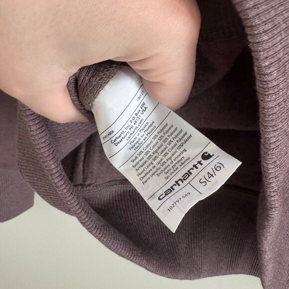 Carhartt Pullover Midweight Hooded Jacket Purple Mauve Women’s Size S - Picture 10 of 10